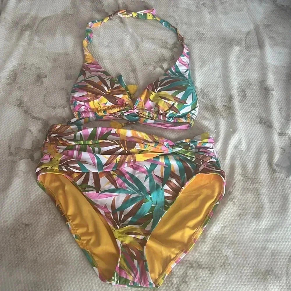 Bleu Rod Beattie Fantasy Island Tall Triangle Top and High Waist Bottom - Picture 10 of 14